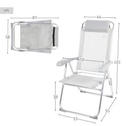 Silla Plegable Camping Antivuelco Y Multiposición Gris C/cojín Aktive -Tienda de muebles de jardín 49f3c73b75f9e8899c19fa5f06804c72b947420c silla 4