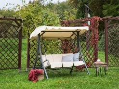 Columpio De Jardín De 3 Plazas En Beige GARBO