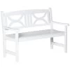 Outsunny Banco De Madera Maciza Exterior De 2 Plazas 123x61x89,5 Cm Banco De Jardín Con Respaldo Decorativo Y Reposabrazos Para Terraza Balcón Patio Carga 250 Kg Blanco -Tienda de muebles de jardín 4eec6350624cb2765c58e28f91cc26a585c67ed5 bd7292fb84194ec5aeadf4e4dad7fd4e