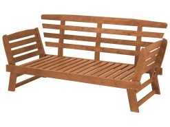 Banco De Jardín En Madera Clara Con Cojines Grises PORTICI -Tienda de muebles de jardín 500c01f7928093c028540bbd29f586314efe8f3c e80848767484402c9178c7fdc87fae05