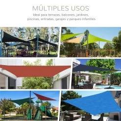 Outsunny Toldo Vela Color Crema Sombrilla Parasol Triangulo Tela De Poliéster Jardin Playa Camping Sombra (varios Colores Y Medidas), Medida 3x3x3 Metros, Color Crema -Tienda de muebles de jardín 50d3d0175ae4d518cd6d22360158f00d30627e9f aecab60e3bd1484f8ca0c528b901fb7a