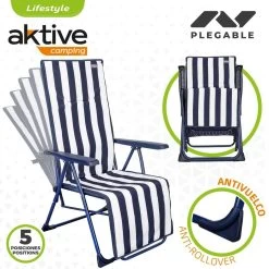 Tumbona Aktive Blanco Azul Marino Reclinable A Rayas 147 X 70 X 48 Cm (2 Unidades) -Tienda de muebles de jardín 5104393ce5a9e0e550c650d2ae8dd2415d9e557c b3c3068e78314a85b1b8d9d8965c68e1