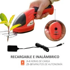 Outsunny Tijeras Cortacésped Y Arreglasetos 2 En 1 A Batería De 3.6V Con 2 Cuchillas Ancho De Corte 12 Cm/8 Cm Para Setos Césped Llave De Seguridad 37x6x9,5 Cm Rojo Y Negro -Tienda de muebles de jardín 5173f06430bb04f1193430c40c3f1bde8a645a51 f316ba5c5e27493b8009c51ee1decfe6