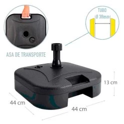 Base Para Sombrilla Aktive 44,5 X 12,5 X 44,5 Cm Negro Plástico -Tienda de muebles de jardín 522b25ad7eb5d4b3e7eab35d65adaceae14e035d 2e856a6083184de7b96e6fa2429278f1