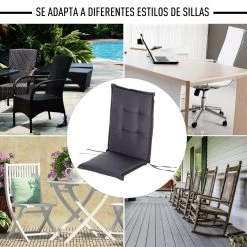 Outsunny Cojín De 2 Piezas Para Tumbona De Exterior Colchoneta Para Sillas De Jardín Acolchado Cómoda Con Cuerda De Fijación Lavable A Mano Poliéster Esponja 120x50x6 Cm Gris -Tienda de muebles de jardín 527ae262c731fea5aad54f6a8ac7a618cb7432b2 8a9bef510a7a46b6a669024d02f46a72