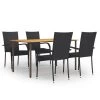 Set De Muebles De Comedor De Jardín 5 Piezas De Ratán Negro VidaXL -Tienda de muebles de jardín 54ac3d60d8276308bf09455e625f8a2c4fbc293a 4c324a6db71043a5887e1dd7f2833fb0