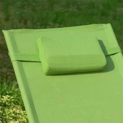 Set De 2 Tumbonas, Mecedora Con Almohada Y Bolsillo Lateral, Estructura De Hierro, Malla Transpirable Teslin, Cómodo, Soporta Hasta 150 Kg Verde X 2 OGS28-GRx2 SoBuy -Tienda de muebles de jardín 54b598749c13a6f6d7c17a0116aed308bf6be1cd 507a12ca4f114be6b5c17cb461efe7db