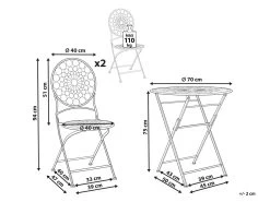 Conjunto De Balcón 2 Plazas De Metal Rojo SCARIO -Tienda de muebles de jardín 55776f2e5c2f34faf7235ea66f8456ae15ff7631 6ebb5415bc23430696b568de495eb421