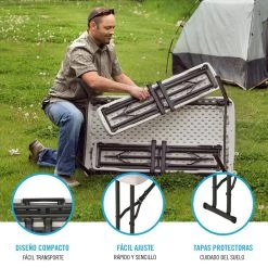 Conjunto Plegable Mesa Y 2 Bancos Utrarresistente LIFETIME 106x61x74 Cm UV100 12 Conjunto Plegable Mesa Y 2 Bancos Utrarresistente LIFETIME 106x61x74 Cm UV100 -Tienda de muebles de jardín 55ae388b4cf177aef2b1706ee0b9fcbee40e212f 94debca1cf6f4e2ab6cf9cdaa23d2a04