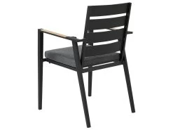 Conjunto De Comedor 4 Plazas De Metal Negro/gris/madera Clara OLMETTO/TAVIANO -Tienda de muebles de jardín 5816ca5b8cb4a108f06760a2e27a5b5ef0669730 98d84065d1a44bcc873f809e1aee71fb