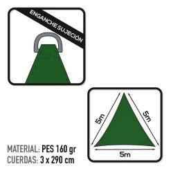 Toldo Vela Triangular Aktive Garden Verde -Tienda de muebles de jardín 585842cda4c9c108472b9b50bfe7ed7531261d0b f1d335ba17b645829fb0fc33aa7c0a36