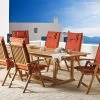 Conjunto De Jardín De Madera De Acacia Con 6 Sillas Y Cojines Terracota JAVA -Tienda de muebles de jardín 585a0c54f1a44b1b82d834404bab3c130bedd380 f73260d7f87a48dfbad22f8026ccb706