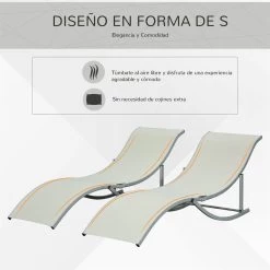 Outsunny 2 Tumbonas Plegables En Forma De S Ergonómica Con Marco De Aluminio Texteline Para Piscina Patio Jardín Terraza 165x61x63 Cm Beige 15 Outsunny 2 Tumbonas Plegables En Forma De S Ergonómica Con Marco De Aluminio Texteline Para Piscina Patio Jardín Terraza 165x61x63 Cm Beige -Tienda de muebles de jardín 58b88ea13bf2e687d22eb152706cb276a95d7ac5 53d4213464dd4196a6343e61a624e62e