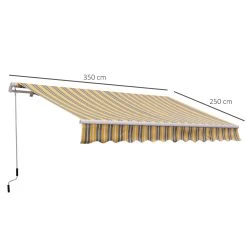 Outsunny Toldo Manual Plegable 3.5x2.5m De Aluminio Toldo Balcón Patio Terraza Con Manivela Resistente Al Agua Protección Solar UV Para Jardín Exterior Amarillo 13 Outsunny Toldo Manual Plegable 3.5x2.5m De Aluminio Toldo Balcón Patio Terraza Con Manivela Resistente Al Agua Protección Solar UV Para Jardín Exterior Amarillo -Tienda de muebles de jardín 59ea84fe1965c9fdcf2b39813b4ad9465258634f 71072f55920043a28f7a2c49638065d1