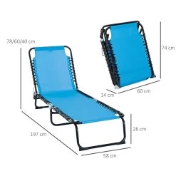 Outsunny Tumbona Plegable Y Ajustable De 4 Posiciones Silla Reclinable De Jardín Con Sistema De Cordones Para Exterior Marco Acero 197x58x76 Cm Azul Claro -Tienda de muebles de jardín 5a2a8fcb41d37467a4076b4f288e4b6aa2cf4e2a 9a2ac73066df4a8d9d260563429058f1