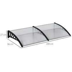 Outsunny Tejadillo De Protección 200x96x27 Cm Marquesina Exterior Para Puertas Y Ventanas Contra Sol Y Lluvia Con Soporte De PP Policarbonato Transparente 14 Outsunny Tejadillo De Protección 200x96x27 Cm Marquesina Exterior Para Puertas Y Ventanas Contra Sol Y Lluvia Con Soporte De PP Policarbonato Transparente -Tienda de muebles de jardín 5b080c4649654153ca888c11a4647c4fabb116a7 aa5ccd3922dd4fdaad7be5116f89ccc2