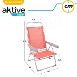 Silla Baja Reclinable Aluminio Coral Aktive -Tienda de muebles de jardín 5c0234942370cee8c28e998d5183a5c182480c8c cda7fedb54d744c29f9bdd41f936a406