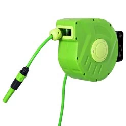 Outsunny Carrete Para Manguera Soporte Mural Portamanguera 10m Roll-up Automático Con Pistola De Pulverización Base De Pared Conector De Manguera Para Jardín Terraza -Tienda de muebles de jardín 5c1a89c1e36b22aae36b4d8bac2c079a0559f497 179fbf24d7c64116a70c26e8b3a749e1