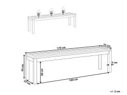 Banco De Jardín Madera Clara 170 Cm MONSANO -Tienda de muebles de jardín 5e0ff2579a4fd22193a882dd4e5401bb1d934591 c837dc92672d440bbe8e88278d368995