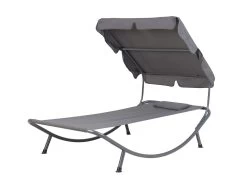 Tumbona De Jardín Metal Gris Con Techo Ajustable TERNO -Tienda de muebles de jardín 60817c5a83fa2633abd3225440657e23b005b90c ad60899eac40416a952cd845f621f084