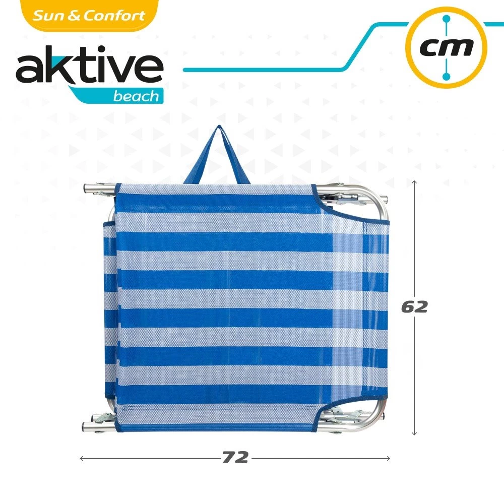 Tumbona Plegable De Aluminio 3 Posiciones Aktive Beach 9 Tumbona Plegable De Aluminio 3 Posiciones Aktive Beach - Imagen 7