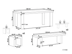 Conjunto De Jardín De Cemento Reforzado Mesa 2 Bancos Y 2 Taburetes Gris TARANTO -Tienda de muebles de jardín 624f149caf989953841692c7945d77cff262b711 0f5a1be6b828456eb8e862c0e902968a