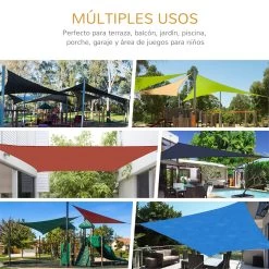 Outsunny Toldo Vela Rectángulo 4x6m Vela De Sombra Para Terraza Jardín Camping Resistente Al Agua Protección UV Poliéster Color Arena -Tienda de muebles de jardín 625e5e217126c84f61c3071c0eeeaa2078761c4b 430a261557eb4f228cb4254daea06412