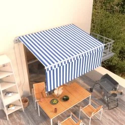 Toldo Automático Retráctil Con Persiana Azul Y Blanco 3x2,5m VidaXL -Tienda de muebles de jardín 62b7625b56c500ed6c3b440393cc0628259c3bd7 929a31205a99422783bb8fee8de1f212