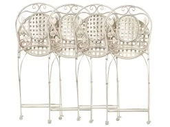 Conjunto De 4 Sillas De Balcón Blanco Crema BIVIO -Tienda de muebles de jardín 63a4c150daabf012f50903d452c1008a84393398 d70ba905a7a448e9833101b53661f22f