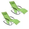Set De 2 Tumbonas, Mecedora Con Almohada Y Bolsillo Lateral, Estructura De Hierro, Malla Transpirable Teslin, Cómodo, Soporta Hasta 150 Kg Verde X 2 OGS28-GRx2 SoBuy -Tienda de muebles de jardín 642bff0b870ab1864ca121c0f14be9254b73c617 aaf000926a7b4c33b223269f332bf061