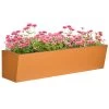 Outsunny Jardinera Colgante De Acero Maceta Rectangular Colgante Con 2 Ganchos Ajustables Y 2 Orificios De Drenaje Para Balcón Jardín Patio 91x35x24 Cm Marrón -Tienda de muebles de jardín 645759e812e3f84b96a16a3292cfd937bc1b1742 eec63cf0b5c54826af77b18be850c7e5