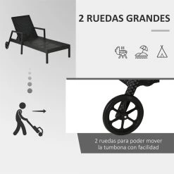 Outsunny Conjunto De 2 Tumbonas De Ratán De Jardín Con Cojines Acolchados Respaldo Ajustable En 5 Posiciones 2 Ruedas Y Tela Extraíble Lavable 67x196x51 Cm Negro 14 Outsunny Conjunto De 2 Tumbonas De Ratán De Jardín Con Cojines Acolchados Respaldo Ajustable En 5 Posiciones 2 Ruedas Y Tela Extraíble Lavable 67x196x51 Cm Negro -Tienda de muebles de jardín 654a56d50547b21593ec502af2b71644b74e8cc9 305f041662b24b8daf05b8f960717fdc