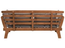 Banco De Jardín En Madera Clara Con Cojines Grises PORTICI -Tienda de muebles de jardín 6635372fa3c2fef658bb16010426fa25e4b34b45 a4b03496205f4a538aa71f46774b7416