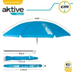 Sombrilla Playa 200 Cm Tubo Aluminio Aktive Beach -Tienda de muebles de jardín 66e243c73f154bc2d453af28e855f4e3e18890b6 f341b210fe264606b20b1d718436af8f