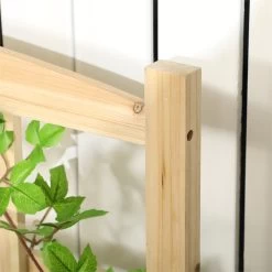 Outsunny Jardinera De Madera Con Enrejado Arriate De Jardín Con Celosía Jardinera De Caja Para Trepadoras Cultivos Verduras Flores 110x116x120 Cm Natural 17 Outsunny Jardinera De Madera Con Enrejado Arriate De Jardín Con Celosía Jardinera De Caja Para Trepadoras Cultivos Verduras Flores 110x116x120 Cm Natural -Tienda de muebles de jardín 679554670a11567a7bd383f6c4ed808b77fbfbe7 aac3dec472f14414979a9706a31bcf3a