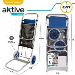 Carro Multiusos Playa Aluminio Aktive -Tienda de muebles de jardín 67b72b15ad45957aebe422363a65746f0df276c7 b1404f476c794016834ca75ded8b9188