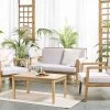 Conjunto De Jardín 4 Plazas Con Mesa De Madera De Acacia Clara/gris Pardo PALLANO -Tienda de muebles de jardín 6891a67cfe6280926653688c436ebbd91172823a 830c9ce030794bb99517619b889290cc