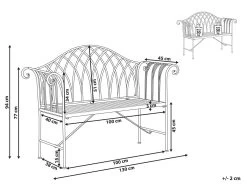 Banco De Jardín De Metal Negro/blanco Crema 130 Cm MILAZZO -Tienda de muebles de jardín 6b7674232dee7ee47f05b7e1d18f8de29d871b09 f8ad904887a54f3c979ae7834f3d069b