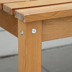 Outsunny Banco De Jardín De 3 Plazas Banco Exterior De Madera Con Respaldo De Listones Para Terraza Patio Balcón Carga 360 Kg 144x60x77 Cm Natural -Tienda de muebles de jardín 6b9245f7bb71328520ba7c3fc16d70c954e409da 09e2dfb1b7654fd3bd18ee30e5ac9b33