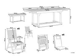 Conjunto De Jardín De Madera De Acacia Con 6 Sillas Y Cojines Terracota TOSCANA -Tienda de muebles de jardín 6bd75fe73fd6039a7aebedd286948bb4c0da4377 69240f16f6a34c28a376d0ba4d865f92