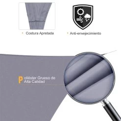 Outsunny Toldo Vela Triangular 3x3x3m Vela De Sombra Para Terraza Jardín Camping Resistente Al Agua Protección UV Poliéster Color Gris -Tienda de muebles de jardín 6ce7c68a1e0f025f149a85e9e42f552ce9c8545b 5ba1b501369343b0aa16d3cbdcadeaf3