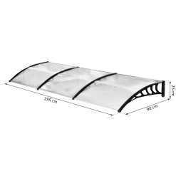 Outsunny Tejadillo De Protección Contra Sol Y Lluvia Para Puertas Ventanas Marquesina De Techo Diseño Moderno Aleación De Aluminio Duradero 90x295x23,5 Cm Transparente 16 Outsunny Tejadillo De Protección Contra Sol Y Lluvia Para Puertas Ventanas Marquesina De Techo Diseño Moderno Aleación De Aluminio Duradero 90x295x23,5 Cm Transparente -Tienda de muebles de jardín 6d246873418f955c4c256f3572a6a1ab0fe12ed1 3e0c07a74a8648d2a53698fbc0a37116