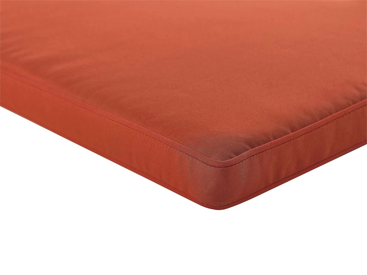 Banco De Jardín De Madera Con Cojín Terracota 120 Cm SOVANA 14 Banco De Jardín De Madera Con Cojín Terracota 120 Cm SOVANA - Imagen 12