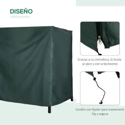 Outsunny Funda Para Columpios De Exterior Con Cremallera Cubierta Muebles Para Exterior Ideal Columpios 205x124x164 Cm Verde Oscuro -Tienda de muebles de jardín 6df80215ae8ada025a3bf134b88436a6775090cc dd2f4627da454405b4a1f59571426b98