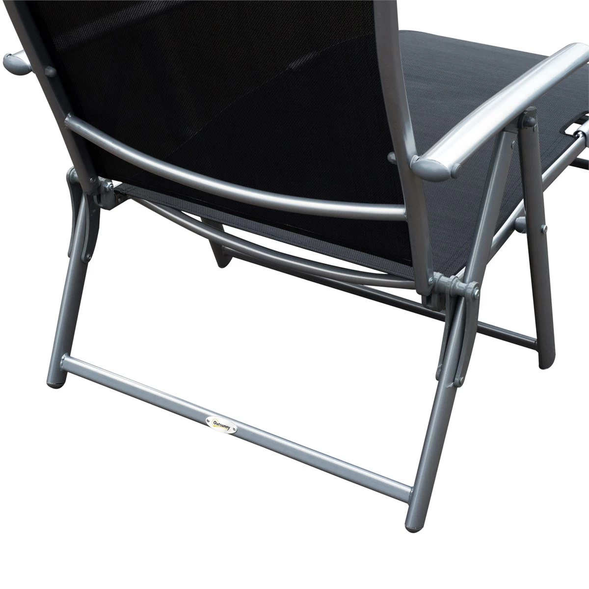 Outsunny Tumbona Plegable Respaldo Ajustable A 7 Niveles Con Almohada Texteline Resistente Relax En Exterior Piscina Terraza Camping 137x63.5x100.5cm Acero 11 Outsunny Tumbona Plegable Respaldo Ajustable A 7 Niveles Con Almohada Texteline Resistente Relax En Exterior Piscina Terraza Camping 137x63.5x100.5cm Acero - Imagen 9