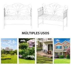 Outsunny Banco De Jardín De 2 Plazas 113,5x50x93,5 Cm Banco De Terraza De Metal Con Respaldo Decorativo Y Reposabrazos Vintage Para Exterior Carga 200 Kg Crema 16 Outsunny Banco De Jardín De 2 Plazas 113,5x50x93,5 Cm Banco De Terraza De Metal Con Respaldo Decorativo Y Reposabrazos Vintage Para Exterior Carga 200 Kg Crema -Tienda de muebles de jardín 6f2891460b971db76be05c039dc6d9b885821693 e0b65dbbcbf4488d9895af730a9489ed