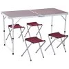 Outsunny Mesa Maleta De Aluminio 4 Taburete Plegable Portátil Para Acampada Picnic Jardín Terraza Conjunto Muebles Exterior Altura Ajustable -Tienda de muebles de jardín 6f9a76131574832a877e497aa3cea4d3784e03bf 4ed96790e57a4acba9c43c0cccbac218