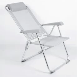 Silla Plegable Camping Antivuelco Y Multiposición Gris C/cojín Aktive -Tienda de muebles de jardín 6fb0d636c6f11b2e77df47b77b7052dcf9295d8a silla 3