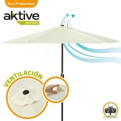Parasol Hexagonal 270 Cm Color Crema Mástil Aluminio Aktive Garden -Tienda de muebles de jardín 704adfab50be6568137238cddb2d22fc387c7a0f f3da52a1fedb419dadd672c174ff8b35
