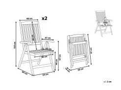 Conjunto De 2 Sillas De Jardín De Madera Clara JAVA -Tienda de muebles de jardín 7080122f5314ab5119b520235eb03ad714ee1c22 987a44e385b1466e8118bc0c60f14087